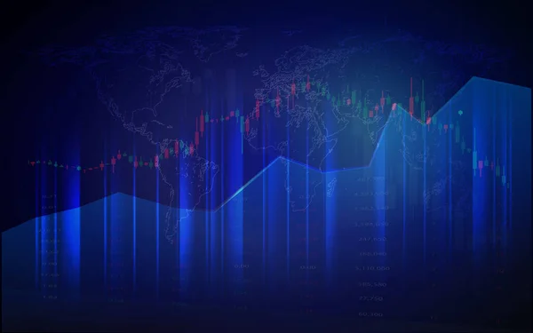 Finansal Yatırım Arkaplanı Için Grafik Tasarımı Grafiği — Stok Vektör