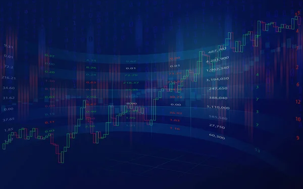 Tőzsdei Chart Háttér Bináris Kóddal Készlet Kereskedelmi Koncepció — Stock Vector