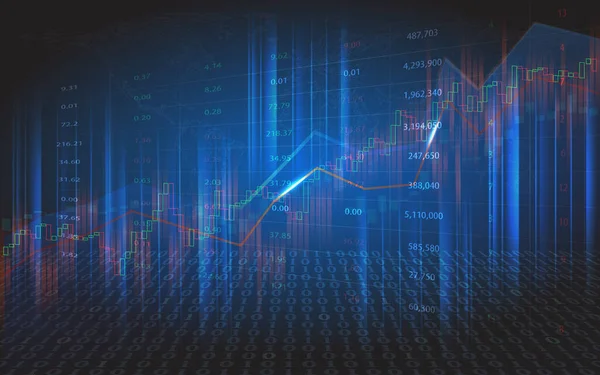 Forex Wykres Giełdowy Ilustracja Koncepcja Inwestycji Biznesowych Przyszłej Wymiany — Wektor stockowy