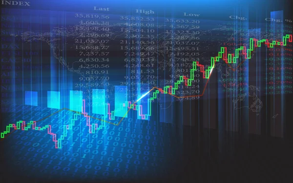 Mercado Valores Gráfico Comercio Divisas Fondo Perspectiva Diseño Gráfico Para — Vector de stock