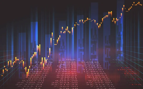 Forex Γράφημα Κερί Χρηματιστηριακή Αγορά Γράφημα Φουτουριστικό Έννοια Διάνυσμα Και — Διανυσματικό Αρχείο