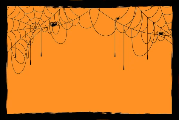 Halloween Background Concept Spider Cobweb Background — стоковый вектор