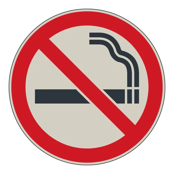 Smoking Sign White Background — Stock Vector