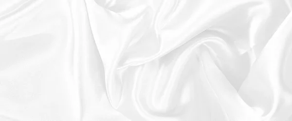 White Fabric Texture Background Smooth Elegant White Silk Texture — Foto Stock