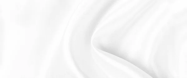 White Fabric Texture Background Smooth Elegant White Silk Texture — Stockfoto