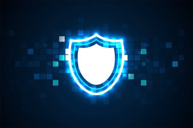 Siber güvenlik kavramı. Kişisel veri güvenliği. Siber veriler ya da bilgi gizlilik fikri. Teknoloji geçmişi