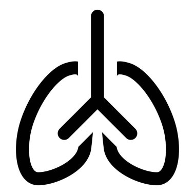 Beyaz arkaplanda ciğer simgesi izole edildi