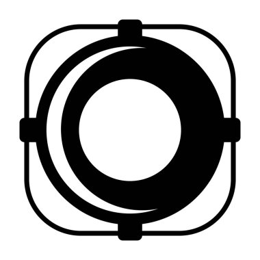 Beyaz arkaplanda yaşam şamandırası simgesi