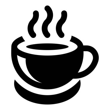 Beyaz arka plan üzerinde izole kahve fincanı simge