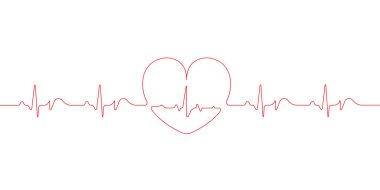 Elektrokardiyogram. Kalp atışı. Tıbbi sağlık sembolü