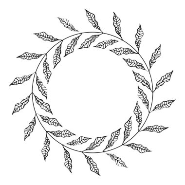 Çember çerçevesini beyaz arkaplanda izole eder