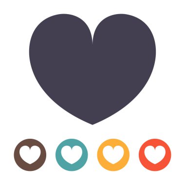 Beyaz arkaplanda kalp simgesi izole edildi