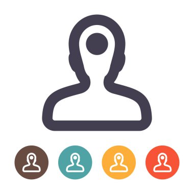 Beyaz arka plan üzerinde hedef simgesini