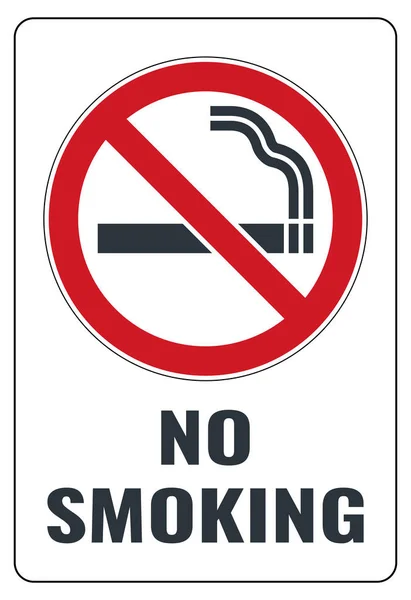 Smoking Cigarette Sign White Background — Stok Vektör