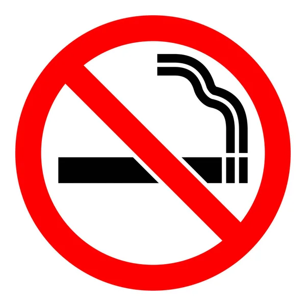Beyaz Arkaplanda Sigara Içilmiyor — Stok Vektör
