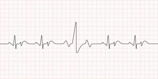 Electrocardiogram Heart Beat Medical Healthcare Symbol — Vetor de Stock