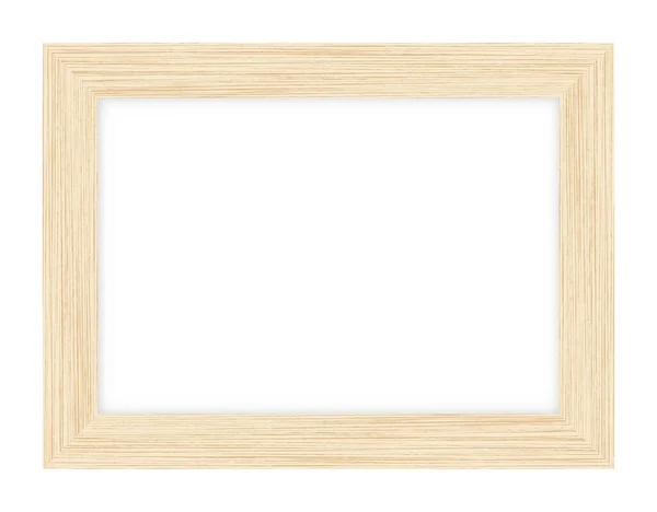 Wood Frame Isolated White Background Vector Illustration Eps —  Vetores de Stock
