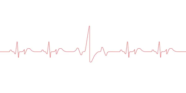 Electrocardiogram Heart Beat Medical Healthcare Symbol — Vetor de Stock