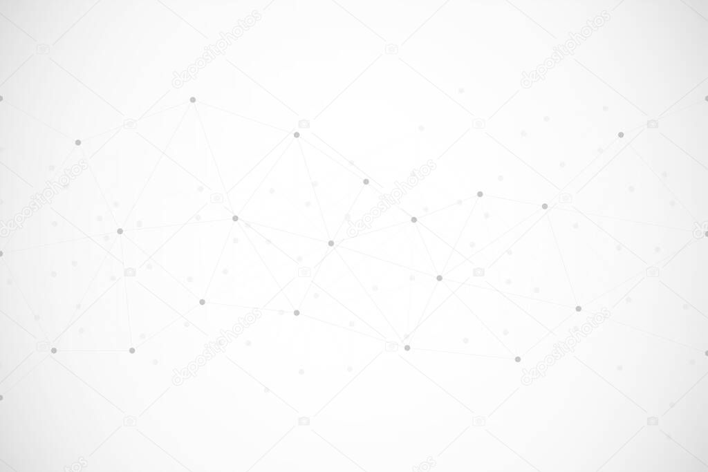 Geometric connected abstract background. Connecting dots and lines. Technology background