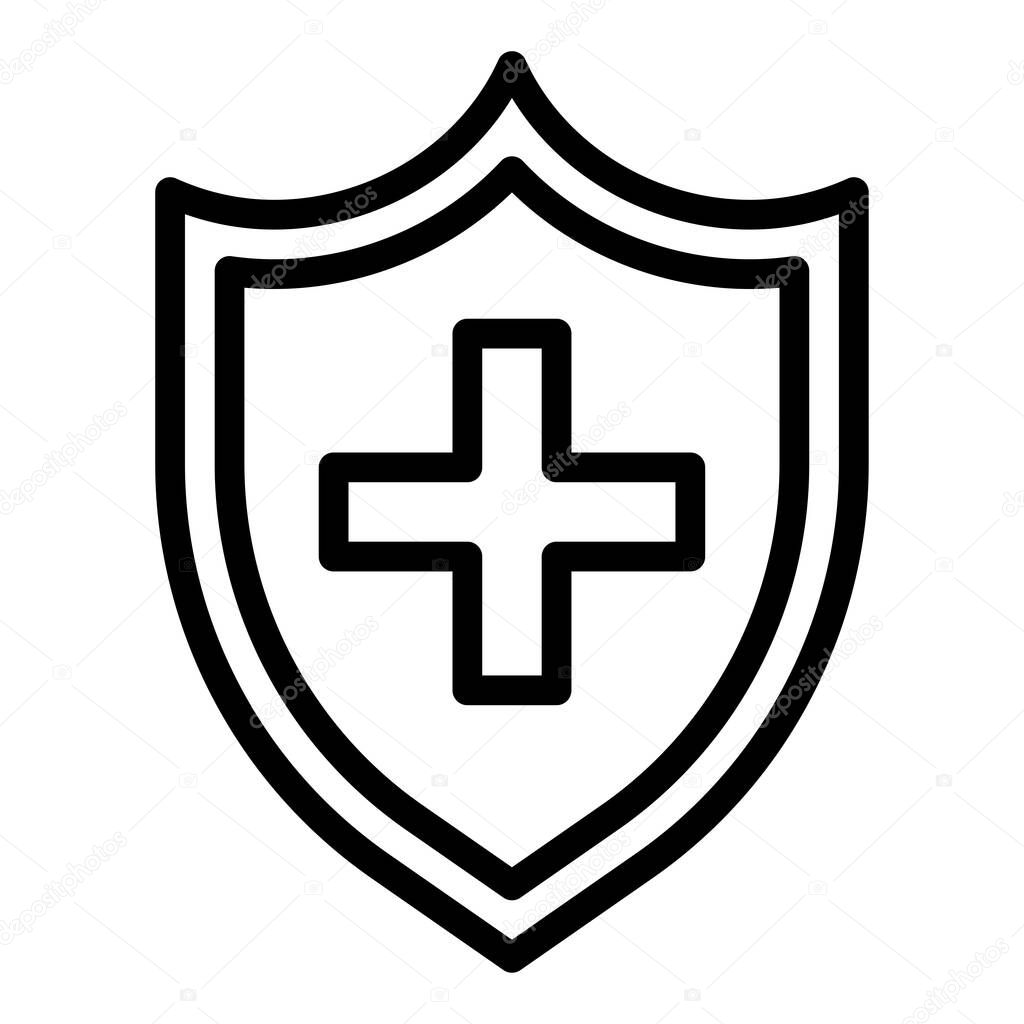 Medical health protection shield with cross