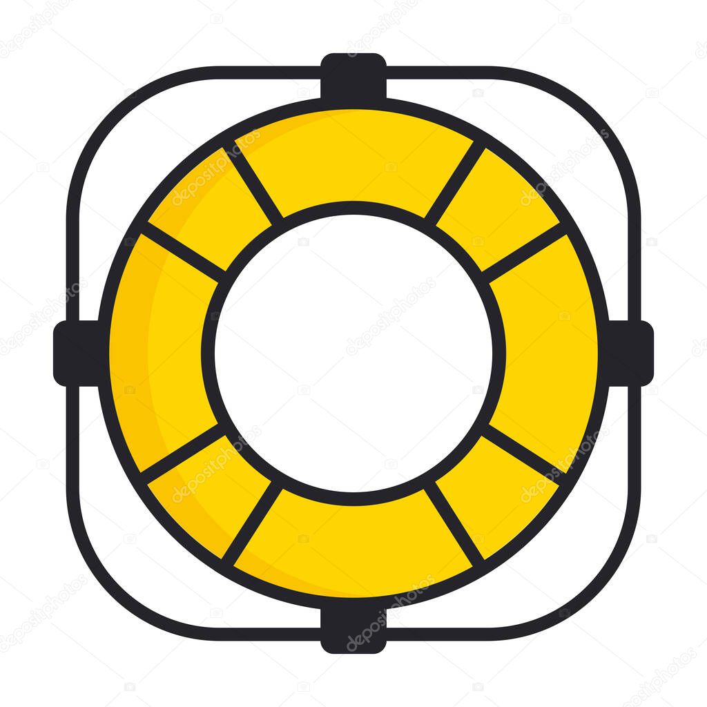 Lifebuoy icon on white background