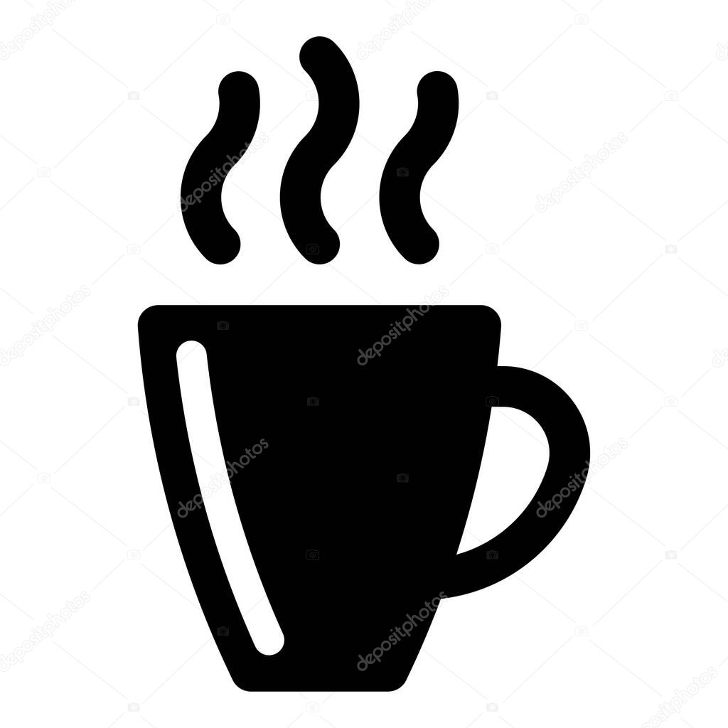 Coffee cup icon isolated on white background