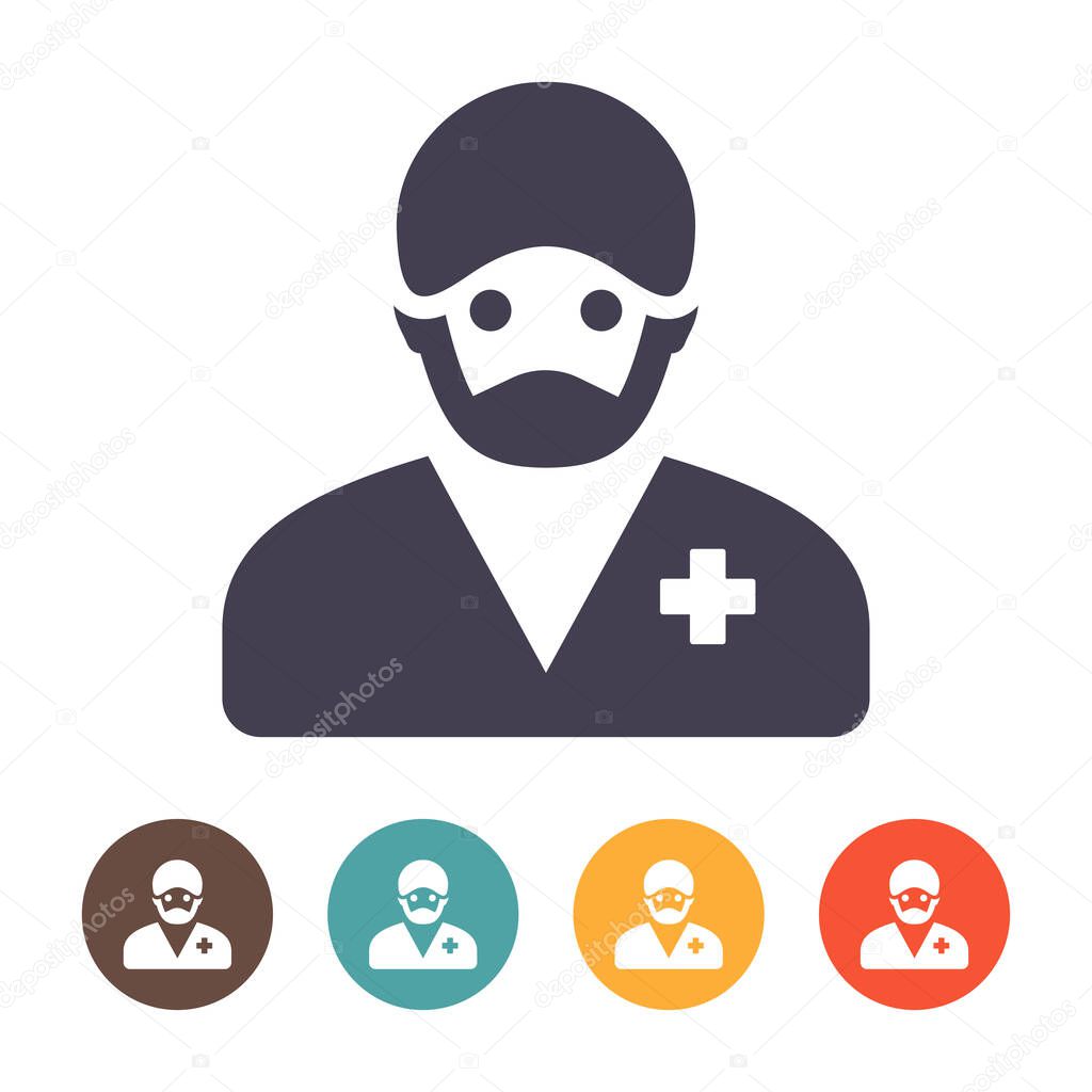 Doctor icon on white background