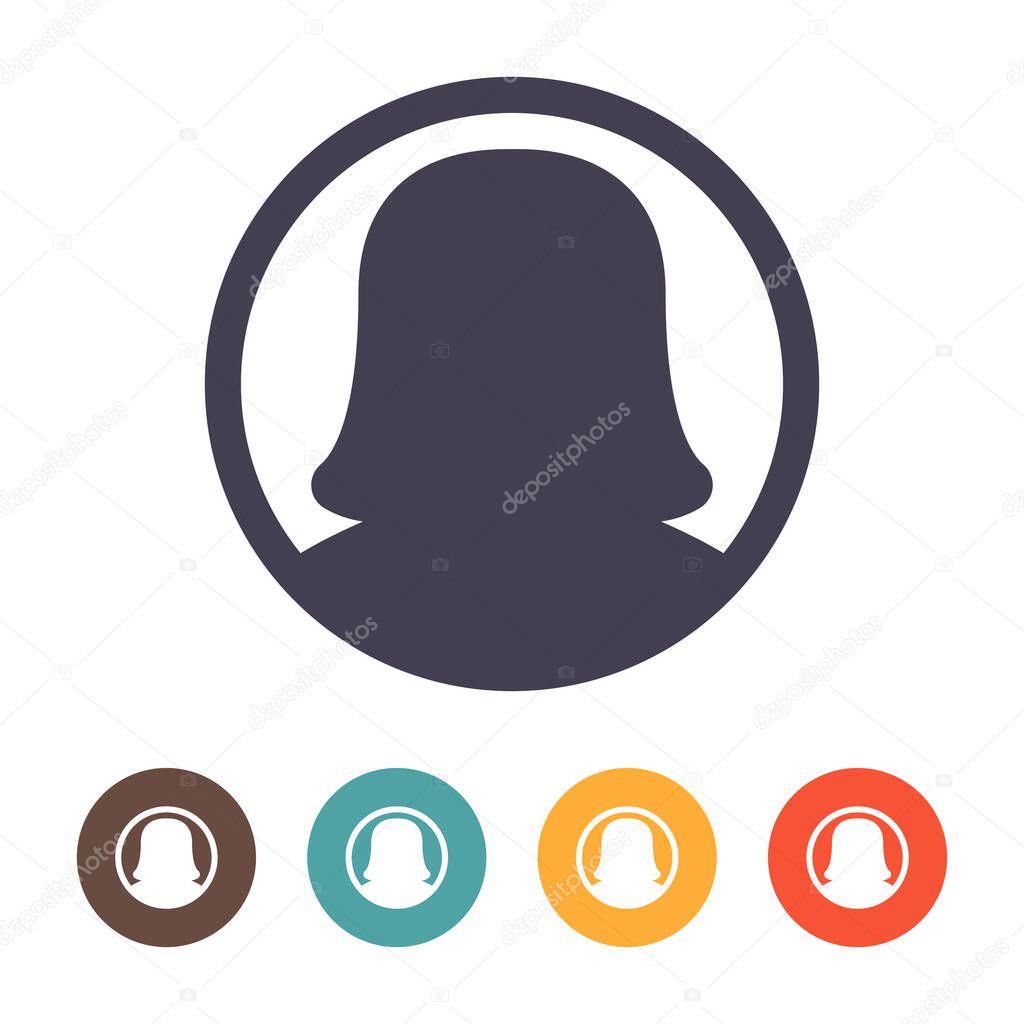 User profile, People icon isolated on white background