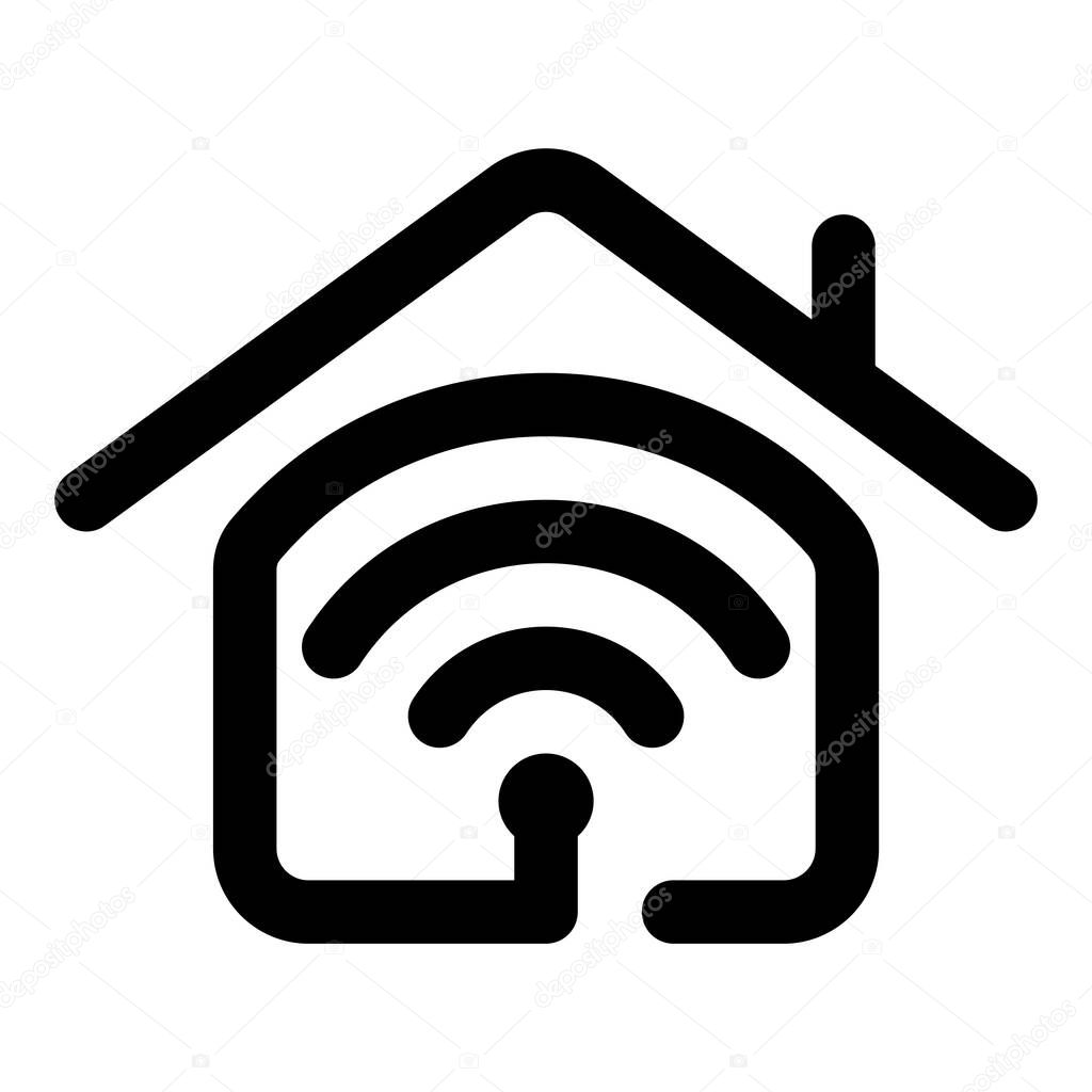 Smart home icon isolated on white background