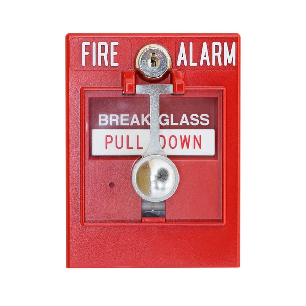 Fire Alarm Isolated White Background — Stock Photo, Image