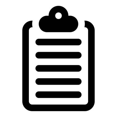 Beyaz arkaplanda pano simgesi