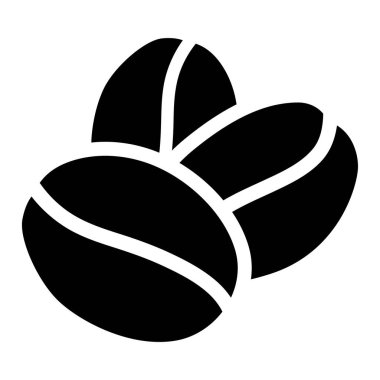 Beyaz arka plan üzerinde izole kahve çekirdeği simgesi