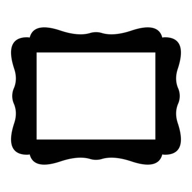 beyaz arkaplanda resim çerçevesi simgesi