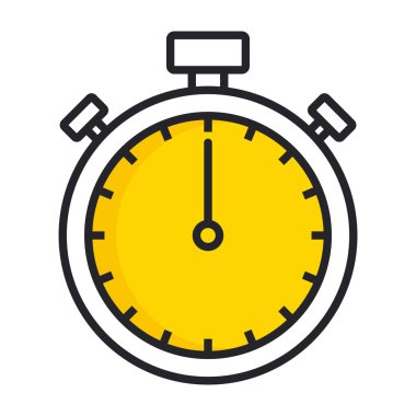 Beyaz arkaplanda kronometre simgesi