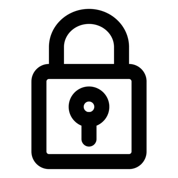 Lock Icon Isolated White Background —  Vetores de Stock