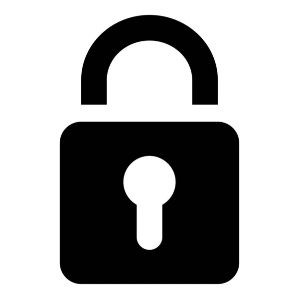 Lock Icon Isolated White Background — Διανυσματικό Αρχείο