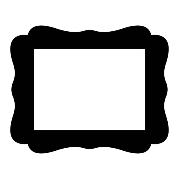 Picture Frame Icon White Background — Stock Vector