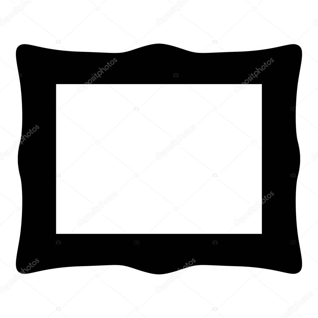 Picture frame icon on white background