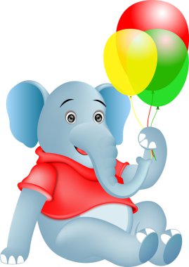 elephan ve balon çizgi film