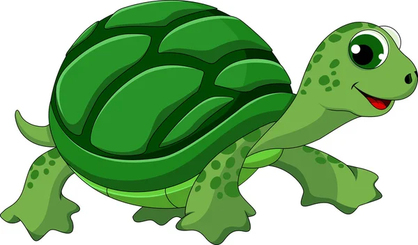 Lindo tortuga dibujos animados — Vector de stock