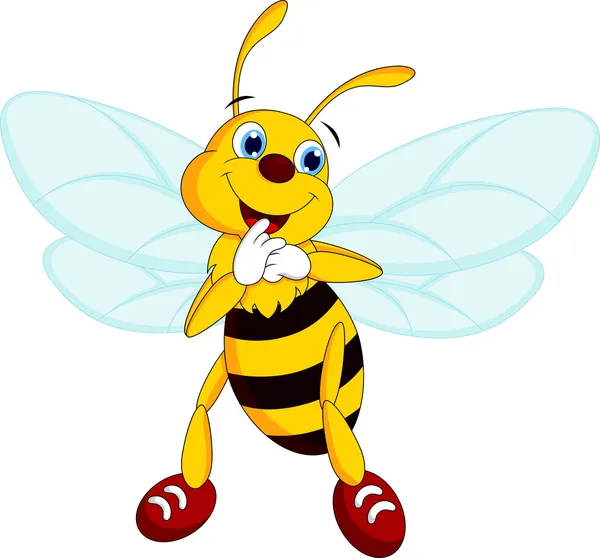 Niedlicher Bienen-Cartoon — Stockvektor