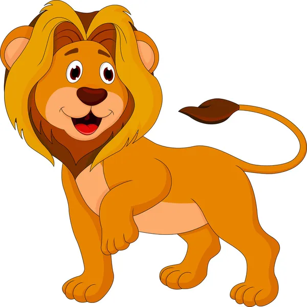 Cute lion cartoon — Stock Vector