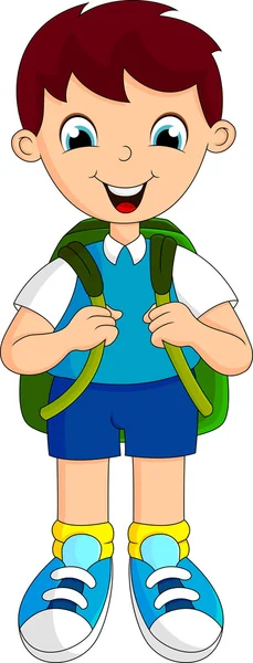 Çocuk okul üniforması ile — Stok Vektör