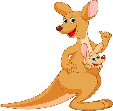 Download Cartoon Kangaroo Joey Free Vector Eps Cdr Ai Svg Vector Illustration Graphic Art