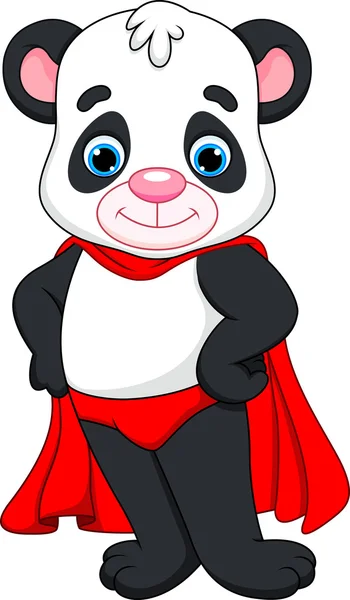 Drôle de dessin animé panda — Image vectorielle