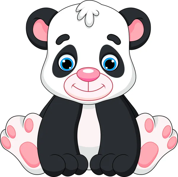 Cute panda baby cartoon — Stock Vector