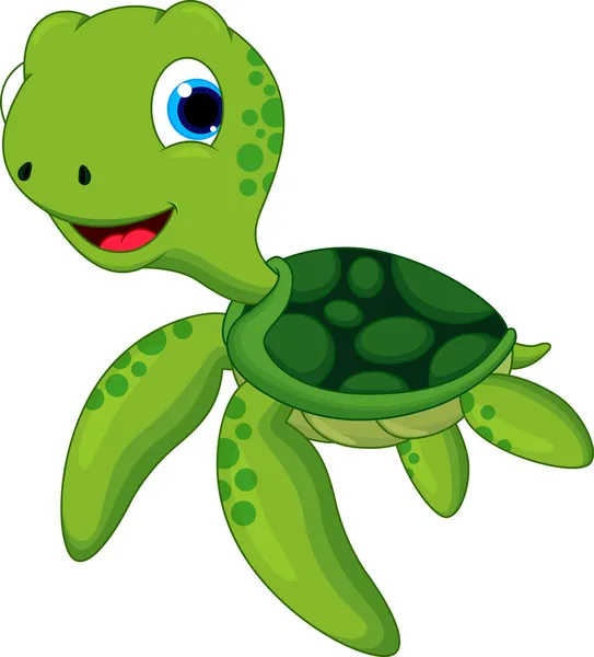 Lindo tortuga dibujos animados — Archivo Imágenes Vectoriales