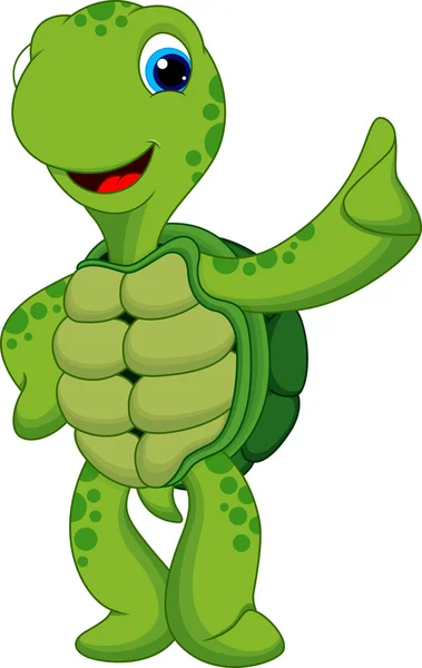 Leuke schildpad cartoon — Stockvector