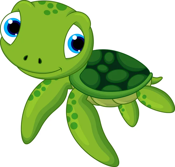 Baby tartaruga cartone animato — Vettoriale Stock