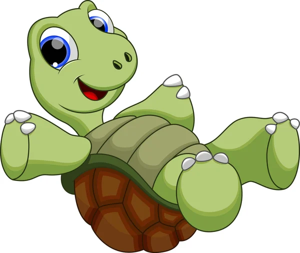 Tortuga de dibujos animados — Vector de stock